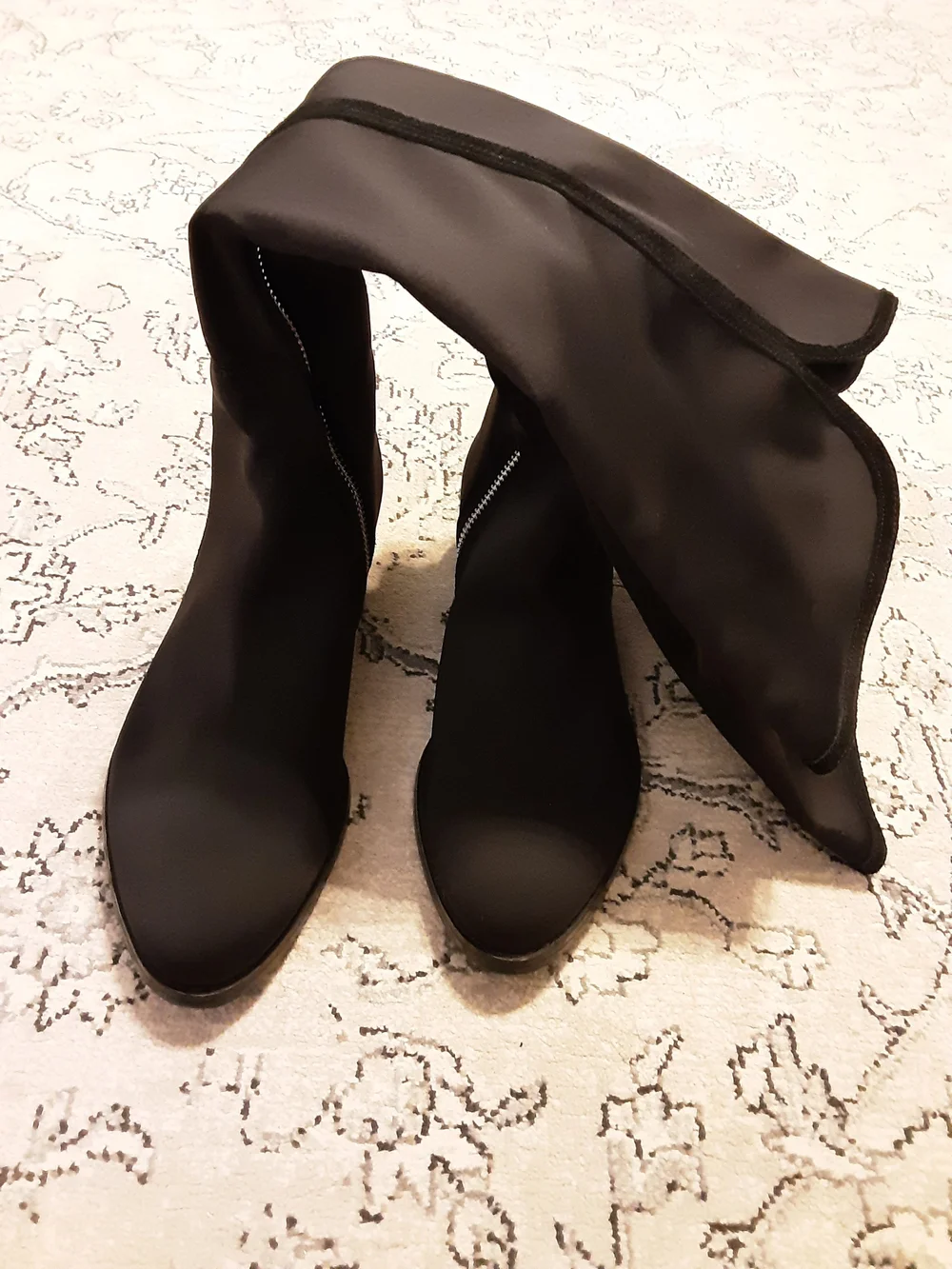 Donald Pliner Nova Black Knee-High Side-Zip Boots
